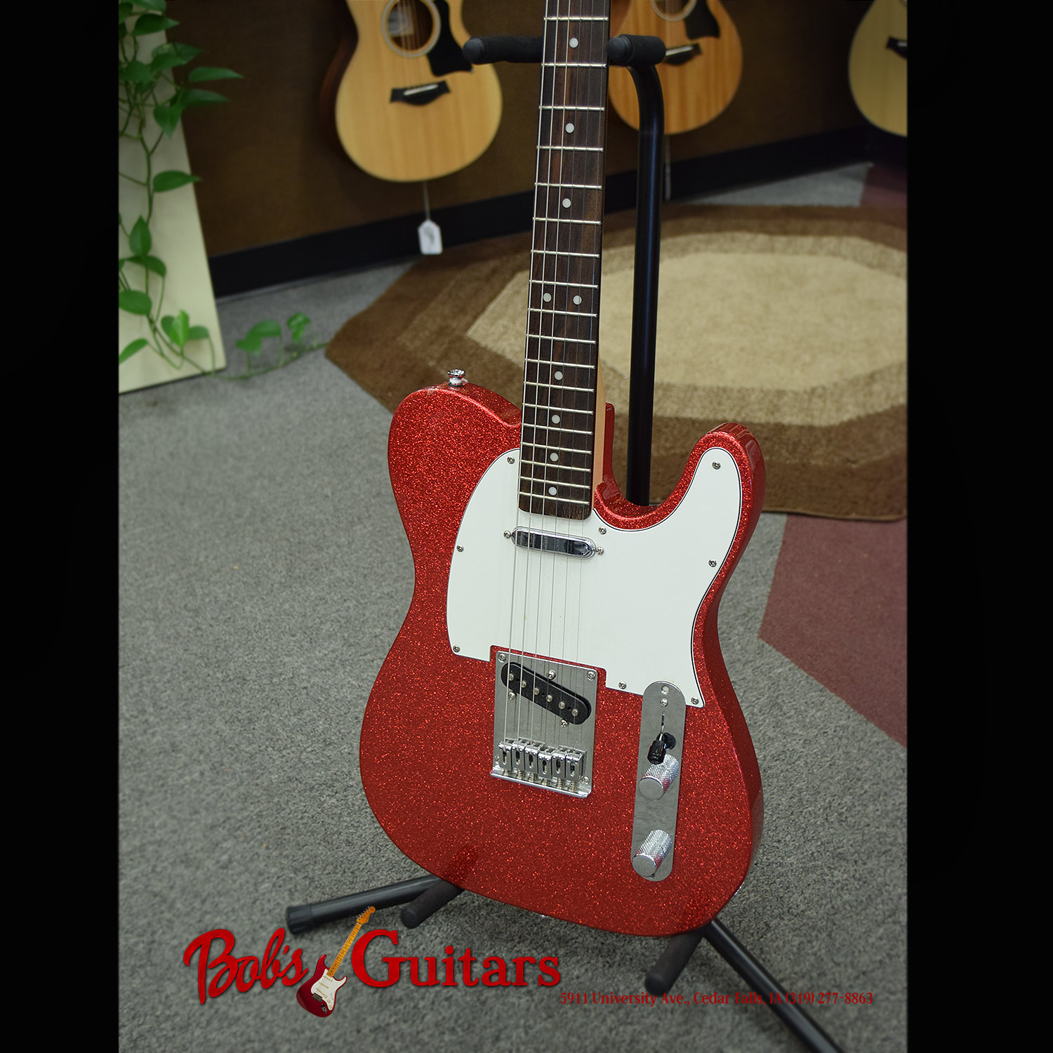 Squier FSR Bullet® Telecaster® (Pre-Owned), Red Sparkle, SN: ICS18257697 | Bob's Guitars ~ 40+ years selling, shipping all things Rock 'n' Roll